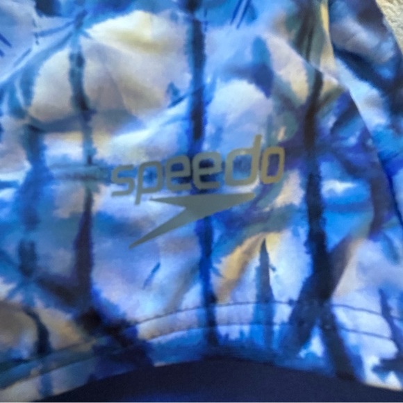 SPEEDO blue white one piece Women's Swimsuit Size 16 - Picture 4 of 11